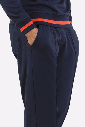 Navy Blue Casual Knitted Trouser
