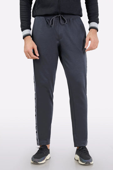 Charcoal Casual Knitted Trouser