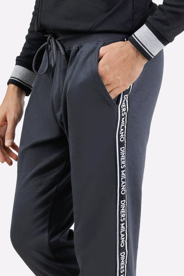 Charcoal Casual Knitted Trouser