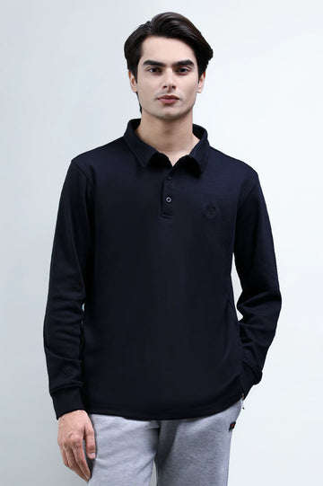 Black Long Sleeves Polo