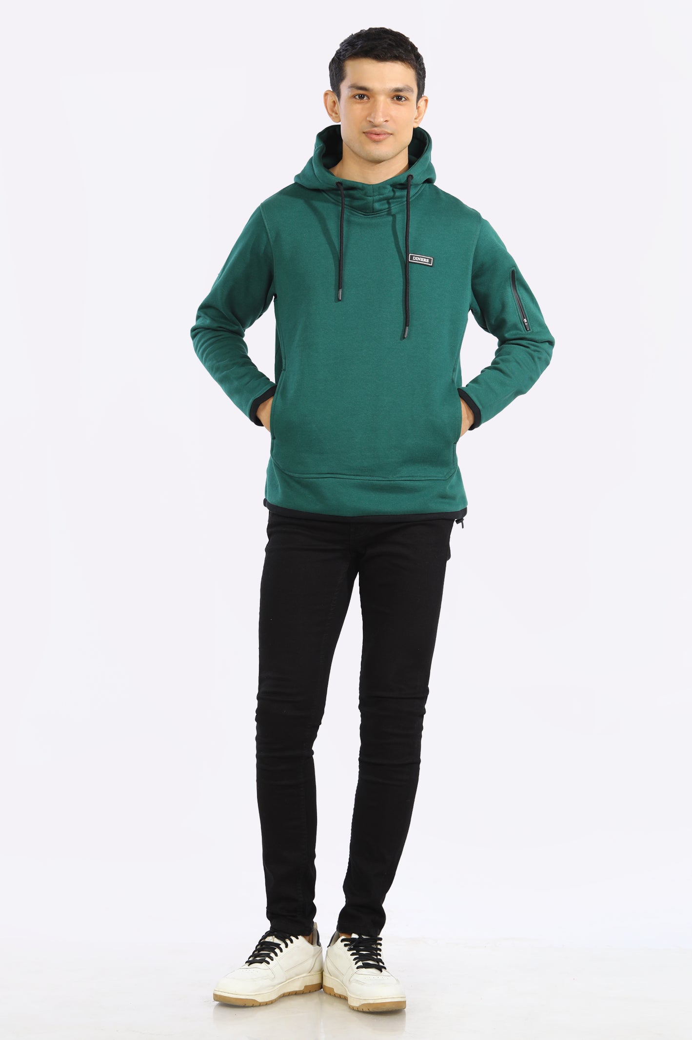 Mens Heather Green Pullover Hoodie