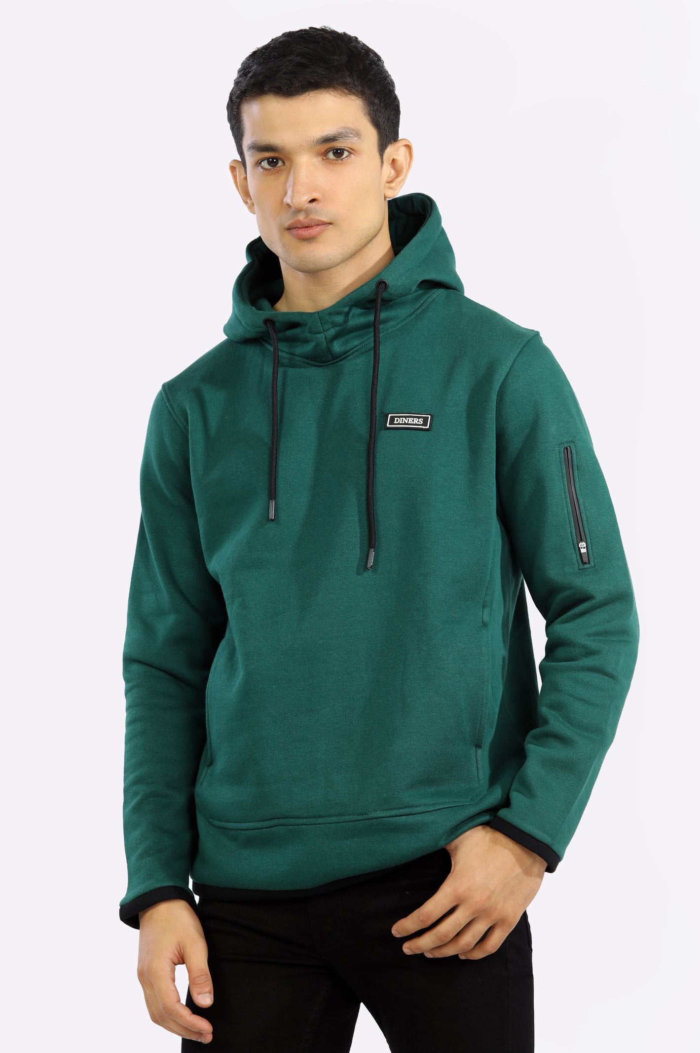 Mens Pullover Heather Green Hoodie