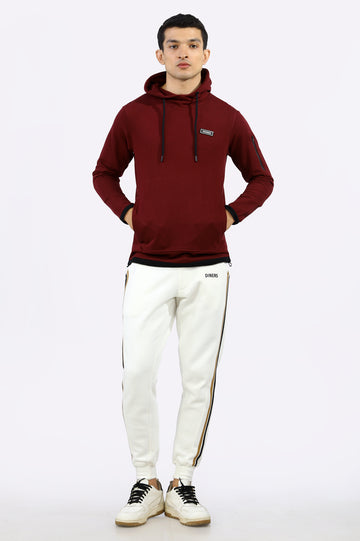 Mens Maroon Pullover Hoodie