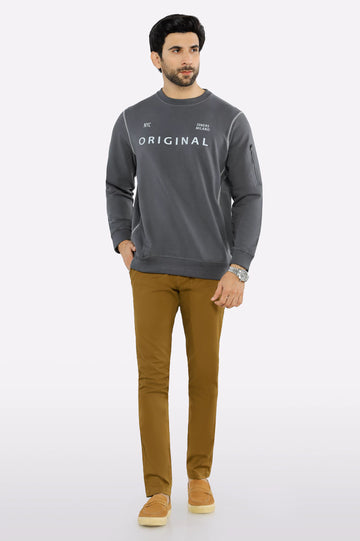 Printed Crew Neck Sweatshirt