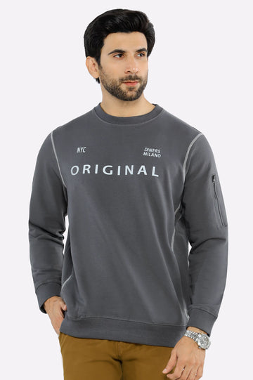 Printed Crew Neck Sweatshirt