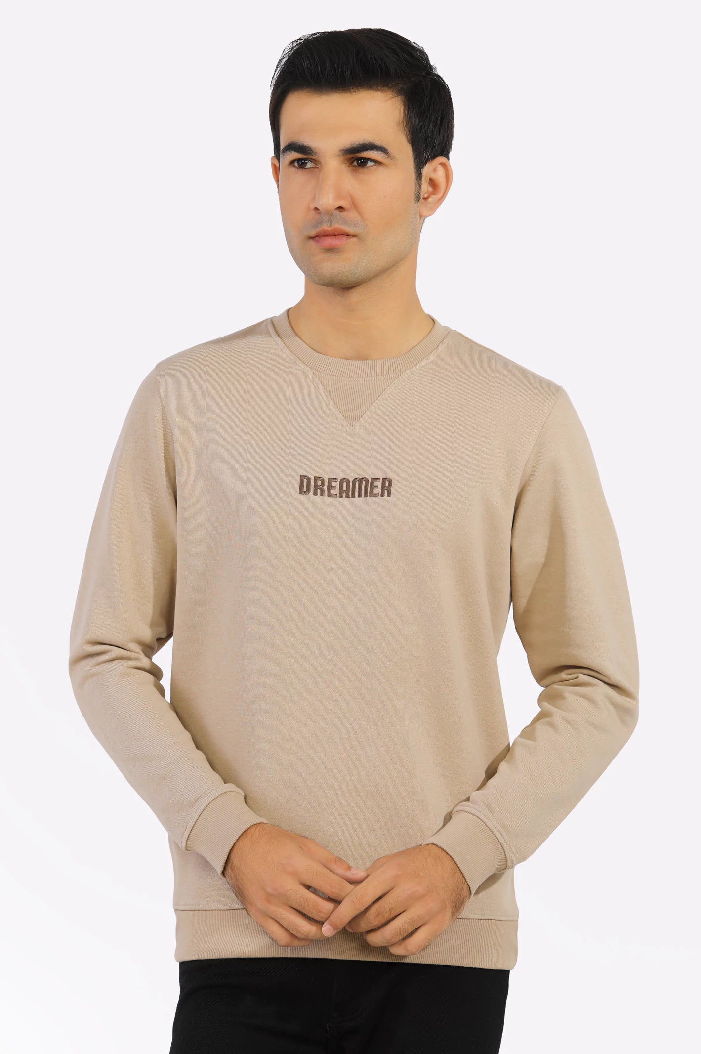 Brown Plain Sweatshirt From Diners