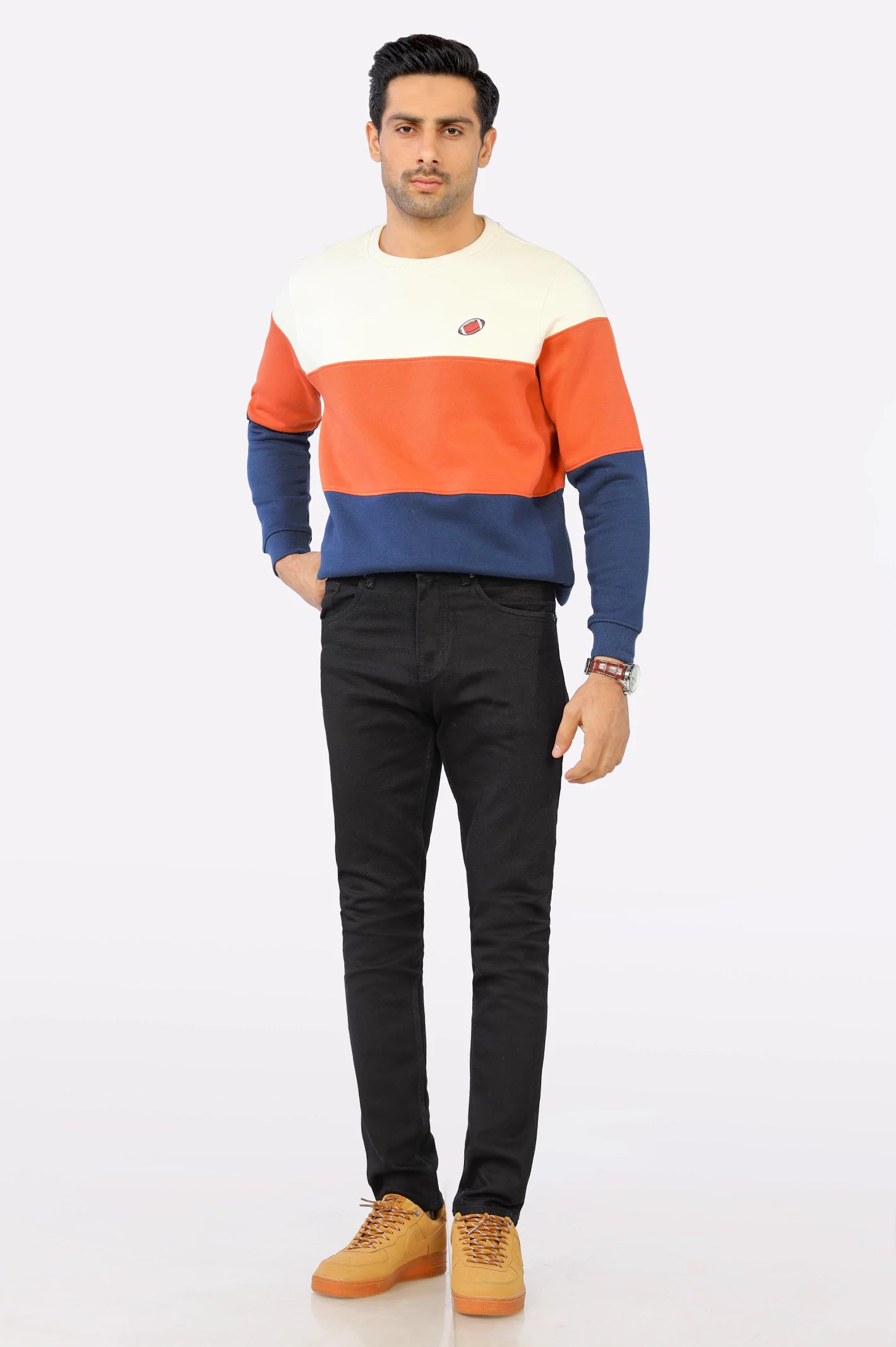 Color Block Sweatshirt From Diners