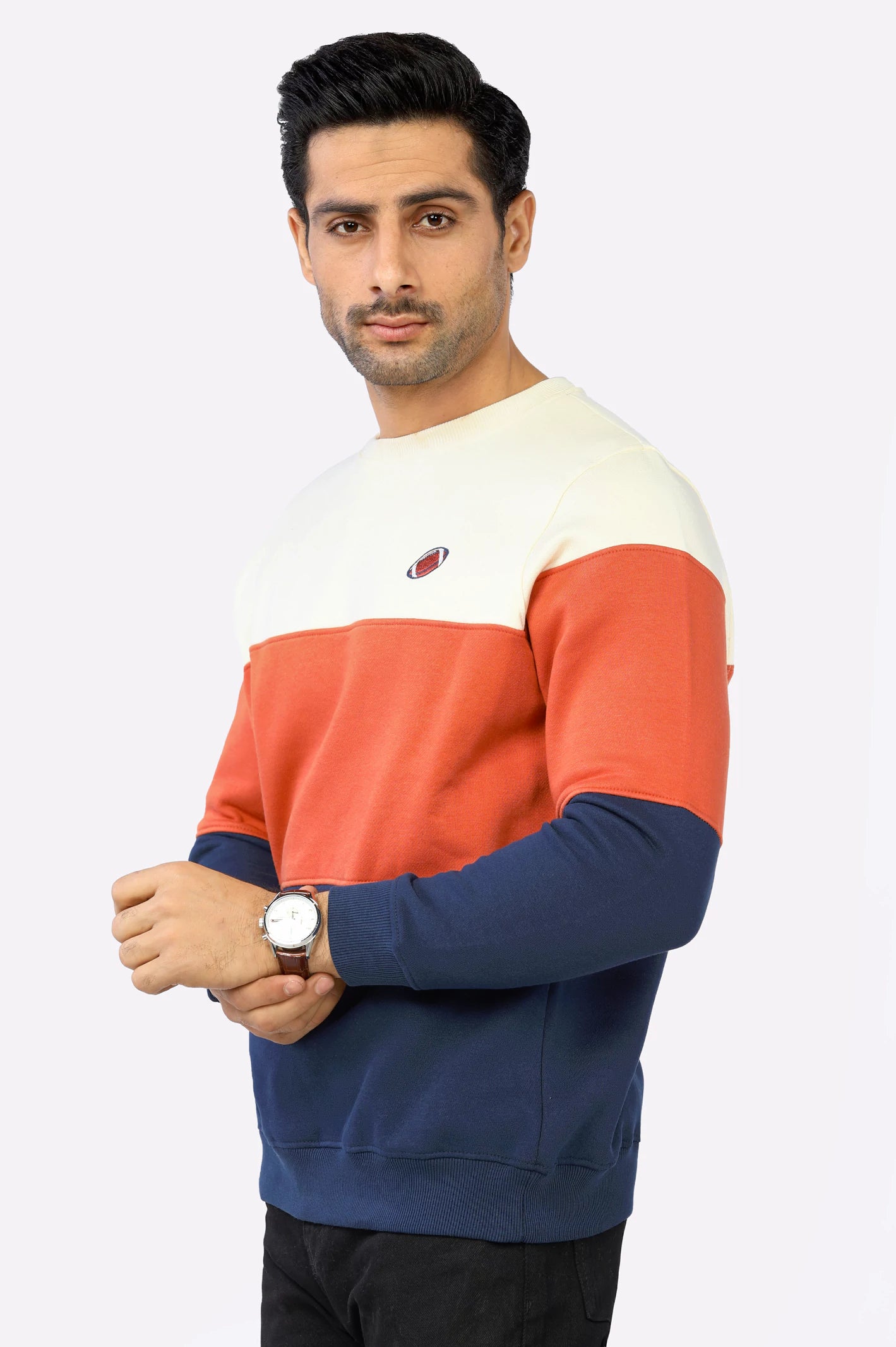 Color Block Sweatshirt From Diners