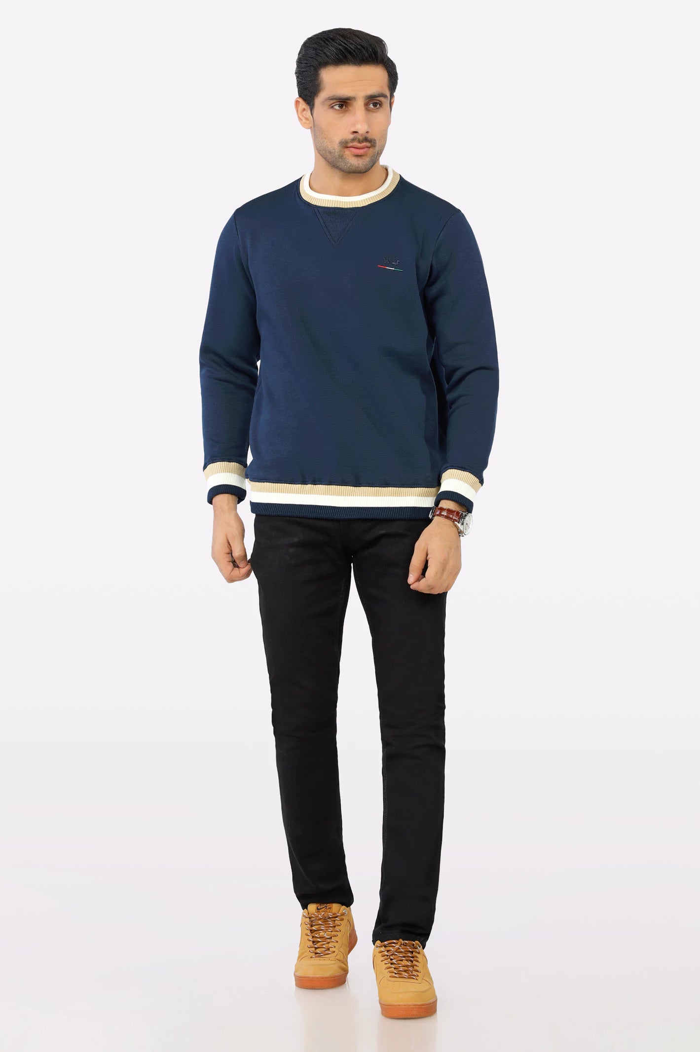 Navy Blue Plain Sweatshirt From Diners