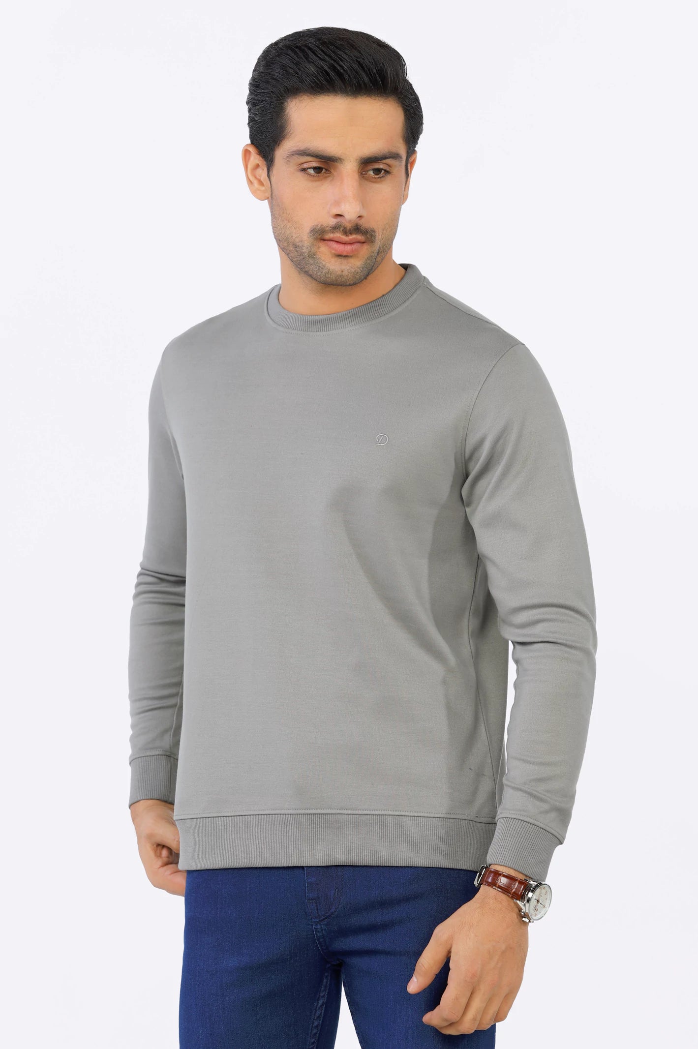 Grey Basic Sweatshirt From Diners