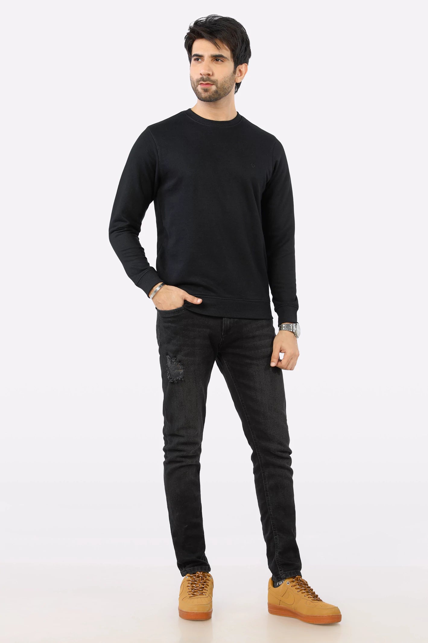 Black Basic Sweatshirt From Diners