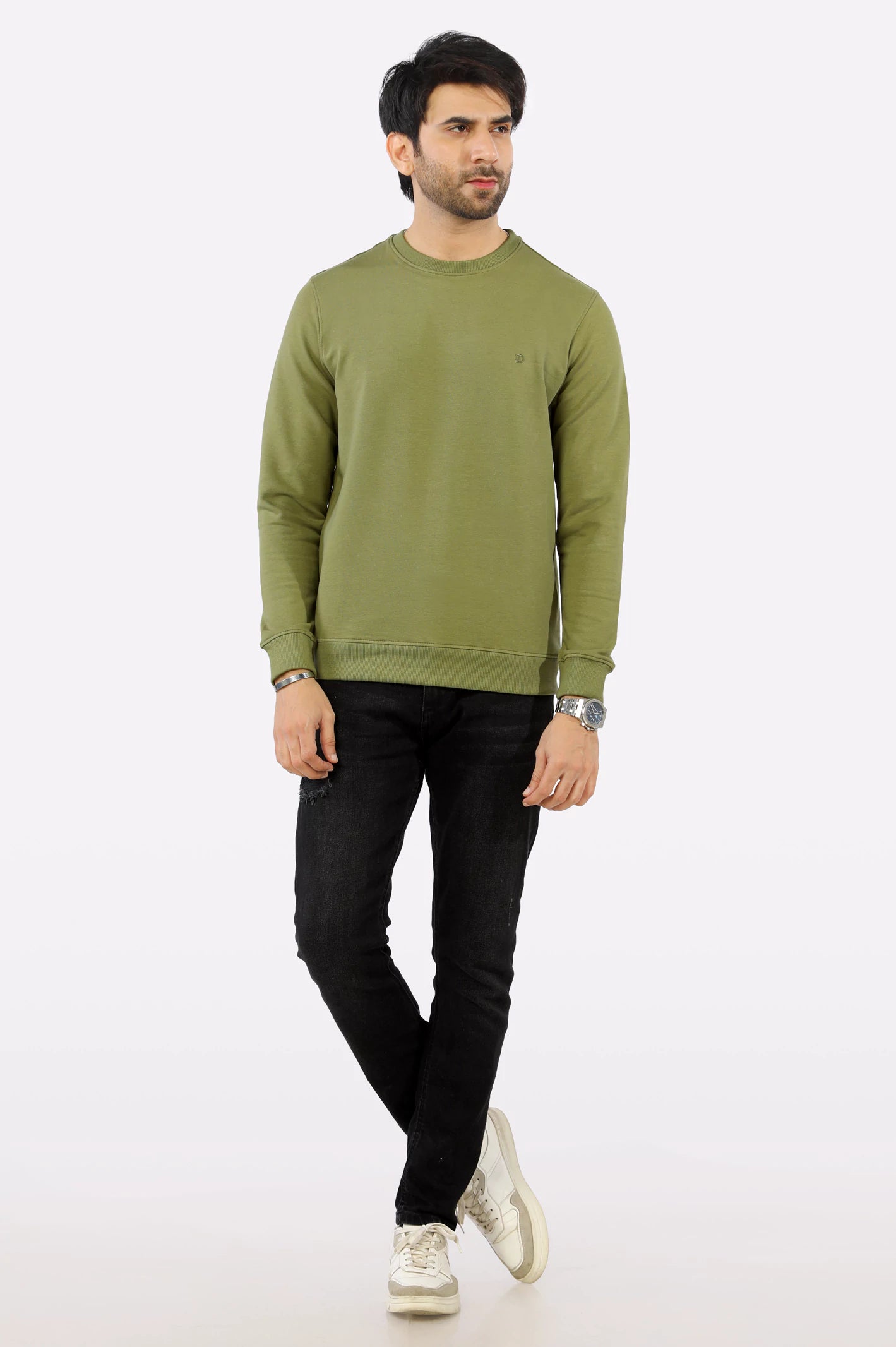 Khaki Basic Sweatshirt From Diners