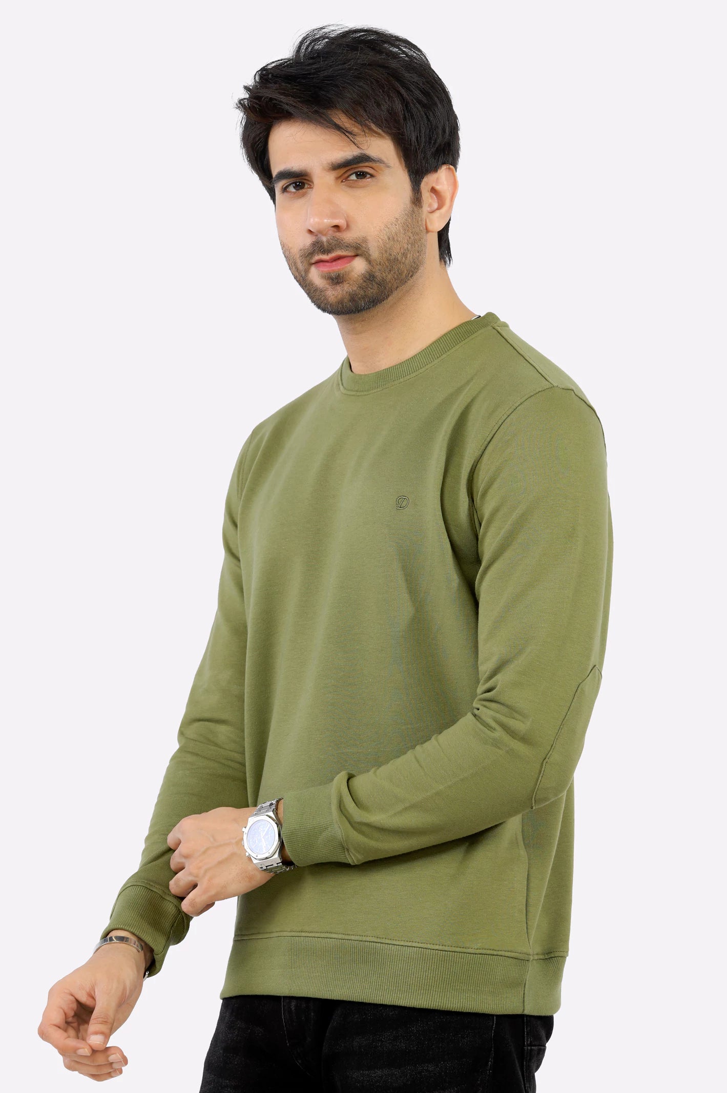 Khaki Basic Sweatshirt From Diners