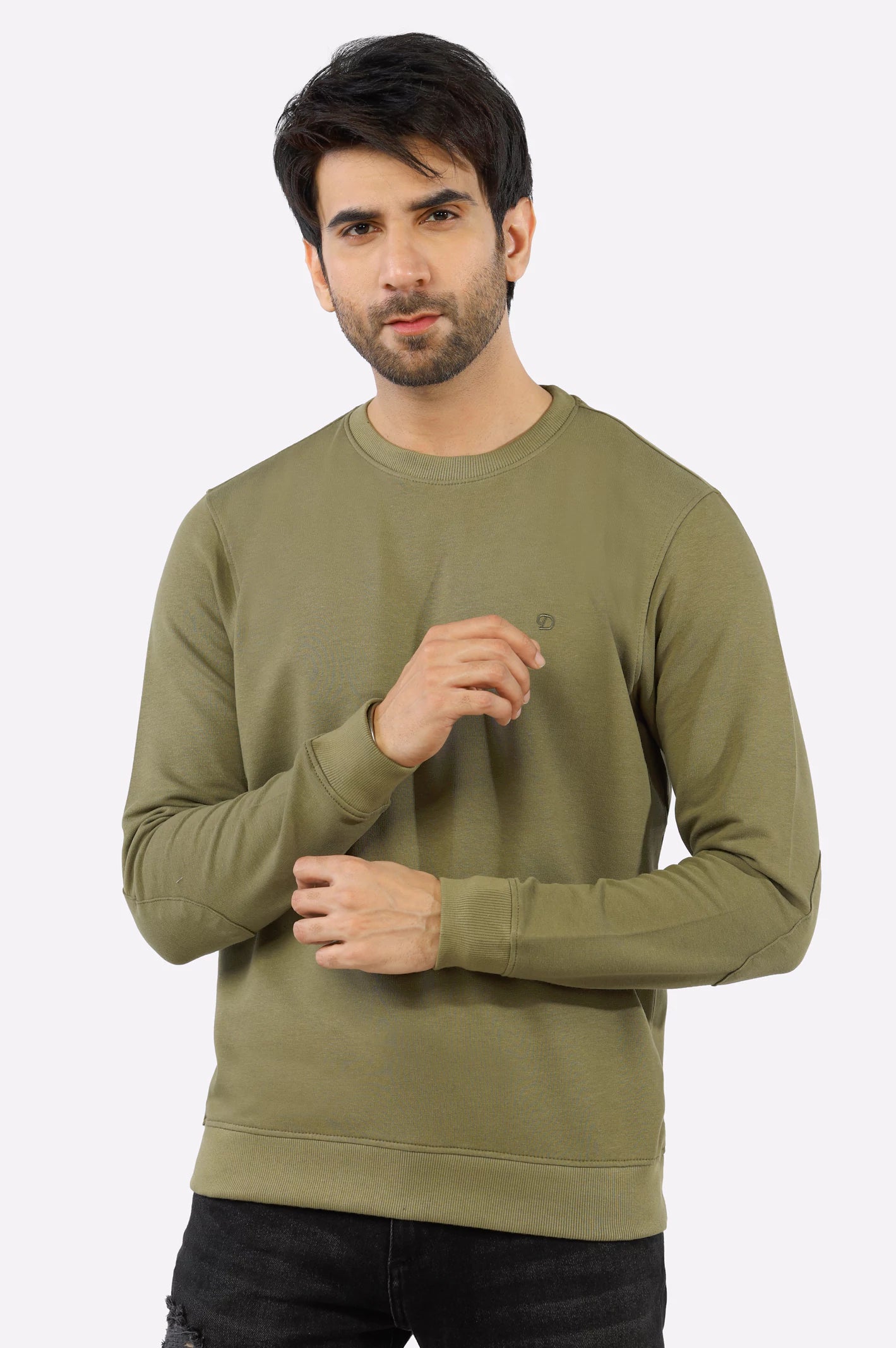 Olive Basic Sweatshirt From Diners