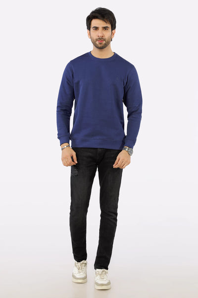 Navy Blue Basic Sweatshirt From Diners