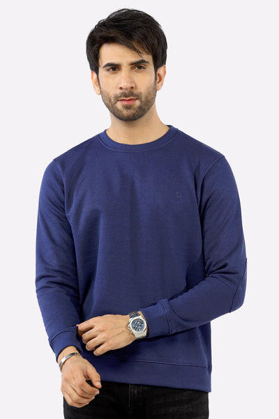 Navy Blue Basic Sweatshirt From Diners