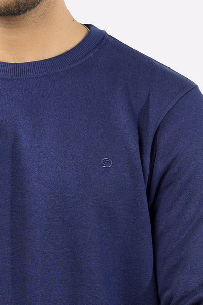 Navy Blue Basic Sweatshirt From Diners