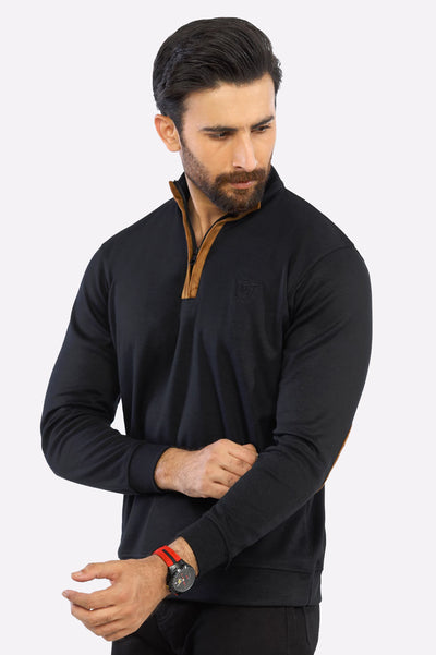 Black Casual Sweatshirt for Men