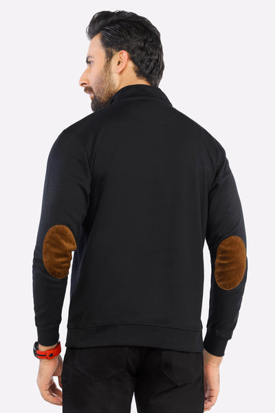 Full Sleeves Black Casual Sweatshirt for Men