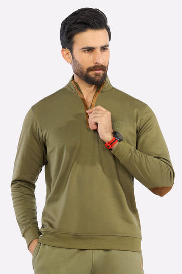 Olive Basic Sweatshirt