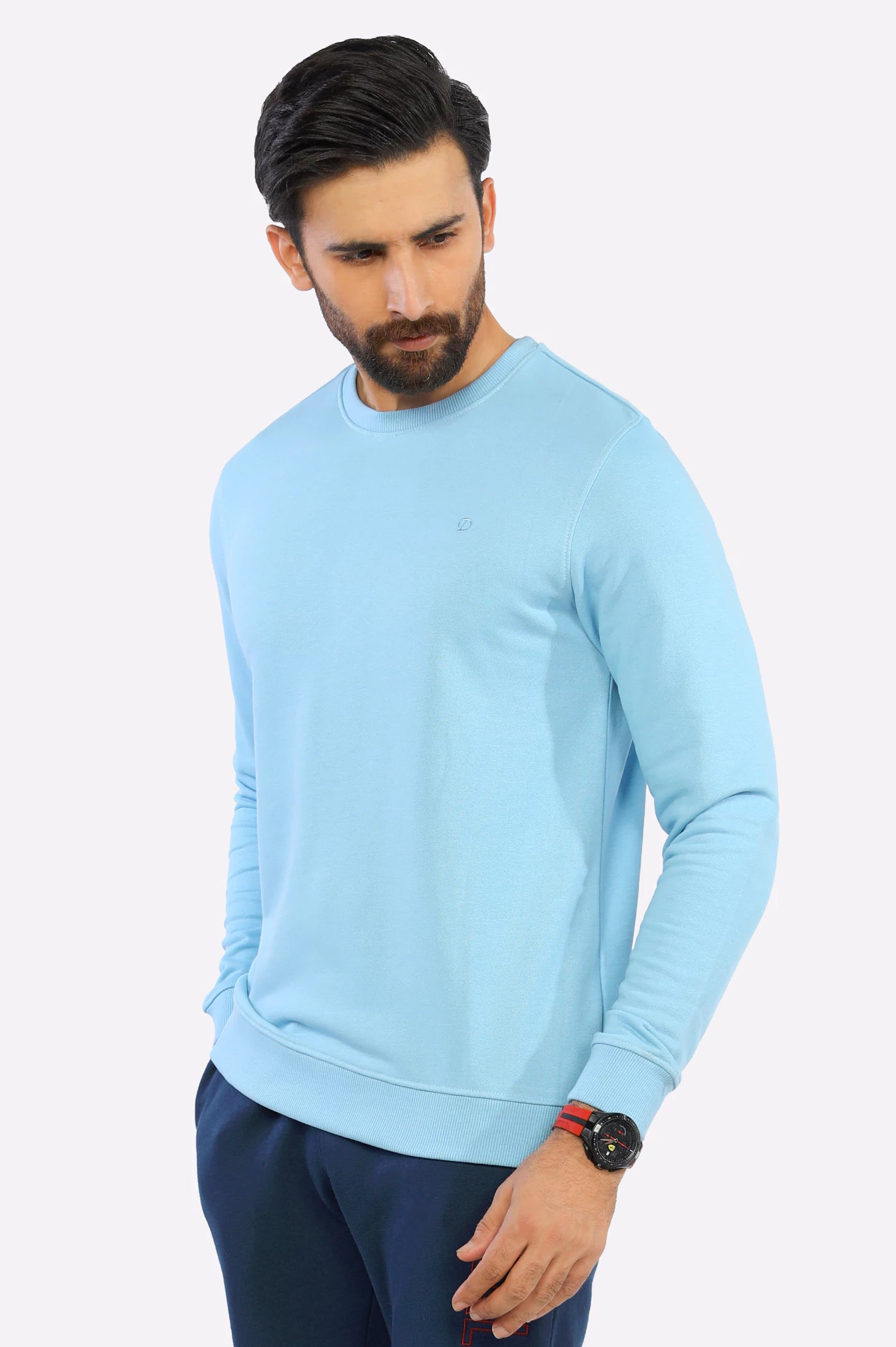 Sky Blue Basic Sweatshirt – Diners Pakistan