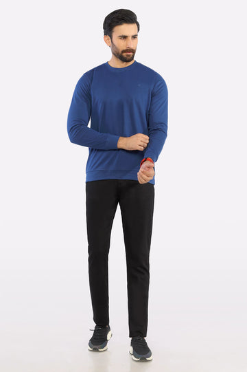Navy Blue Basic Sweatshirt