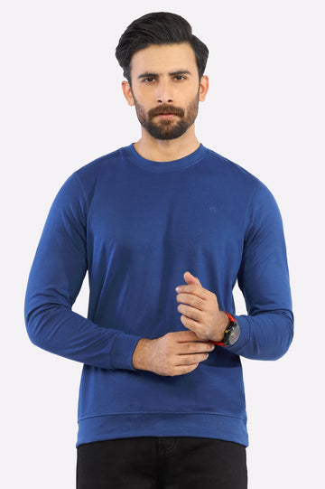 Navy Blue Basic Sweatshirt
