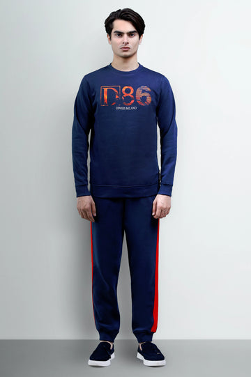Navy Blue Graphic Sweatshirt