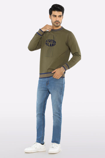 Olive Graphic Sweatshirt