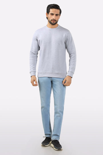 Heather Grey Round Neck Sweatshirt