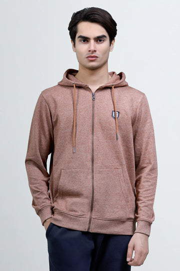 Brown Zipper Hoodie