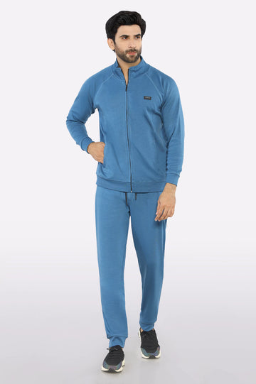 Blue Zipper Badge Sweatshirt