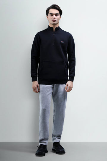 Black Quarter Zip Sweatshirt
