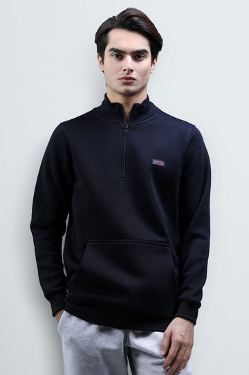 Black Quarter Zip Sweatshirt