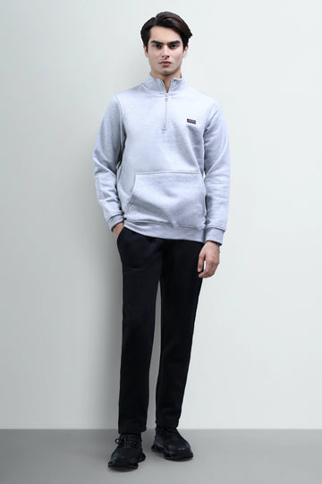 Heather Grey Quarter Zip Sweatshirt