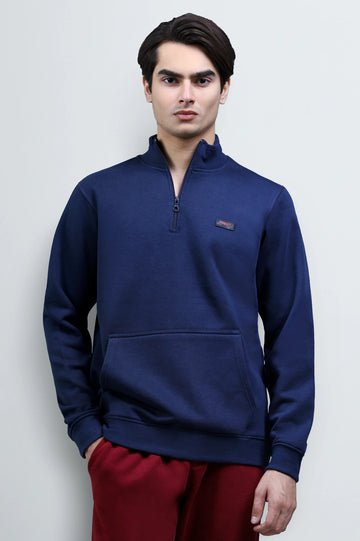 Navy Quarter Zip Sweatshirt