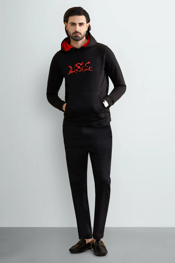 Black Pullover Hoodie for Men