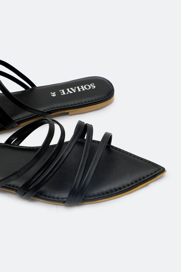 Black Ladies Casual Slippers