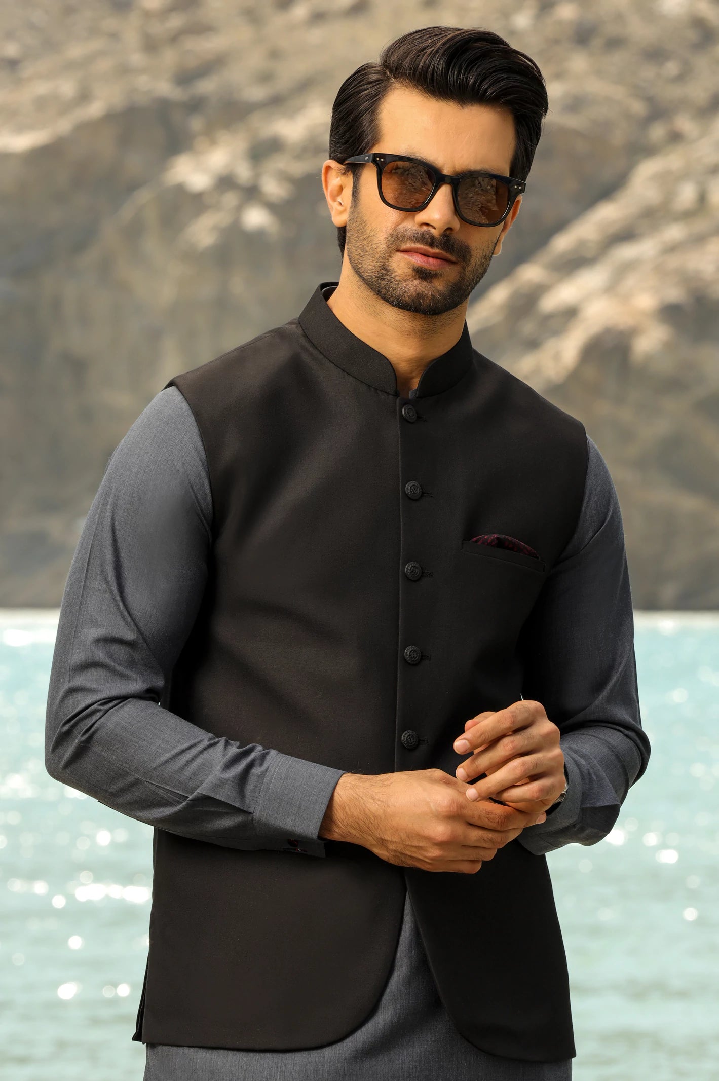 Black sales dinner waistcoat