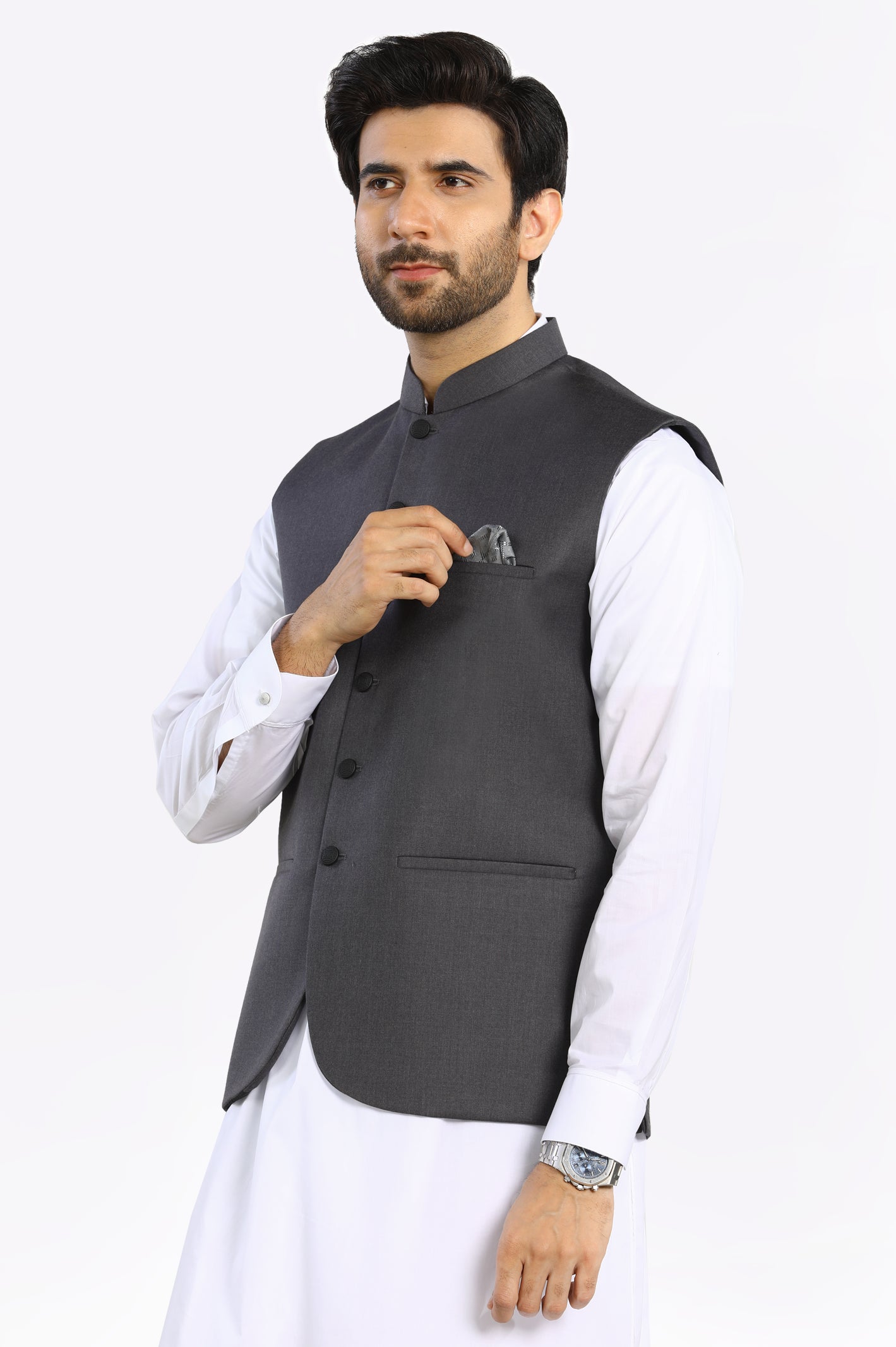 Dark Grey Waistcoat From Diners