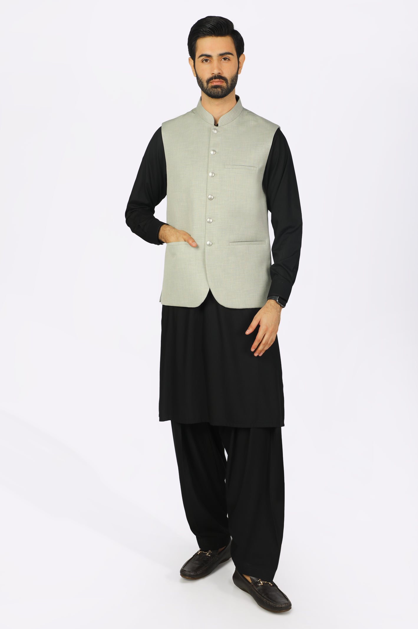 Light Green Waistcoat From Diners