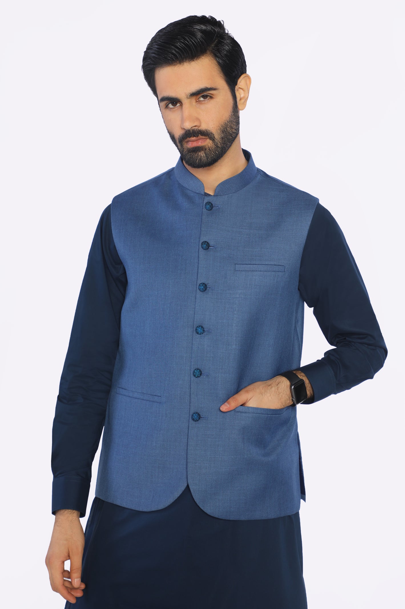 Royal Blue Waistcoat From Diners