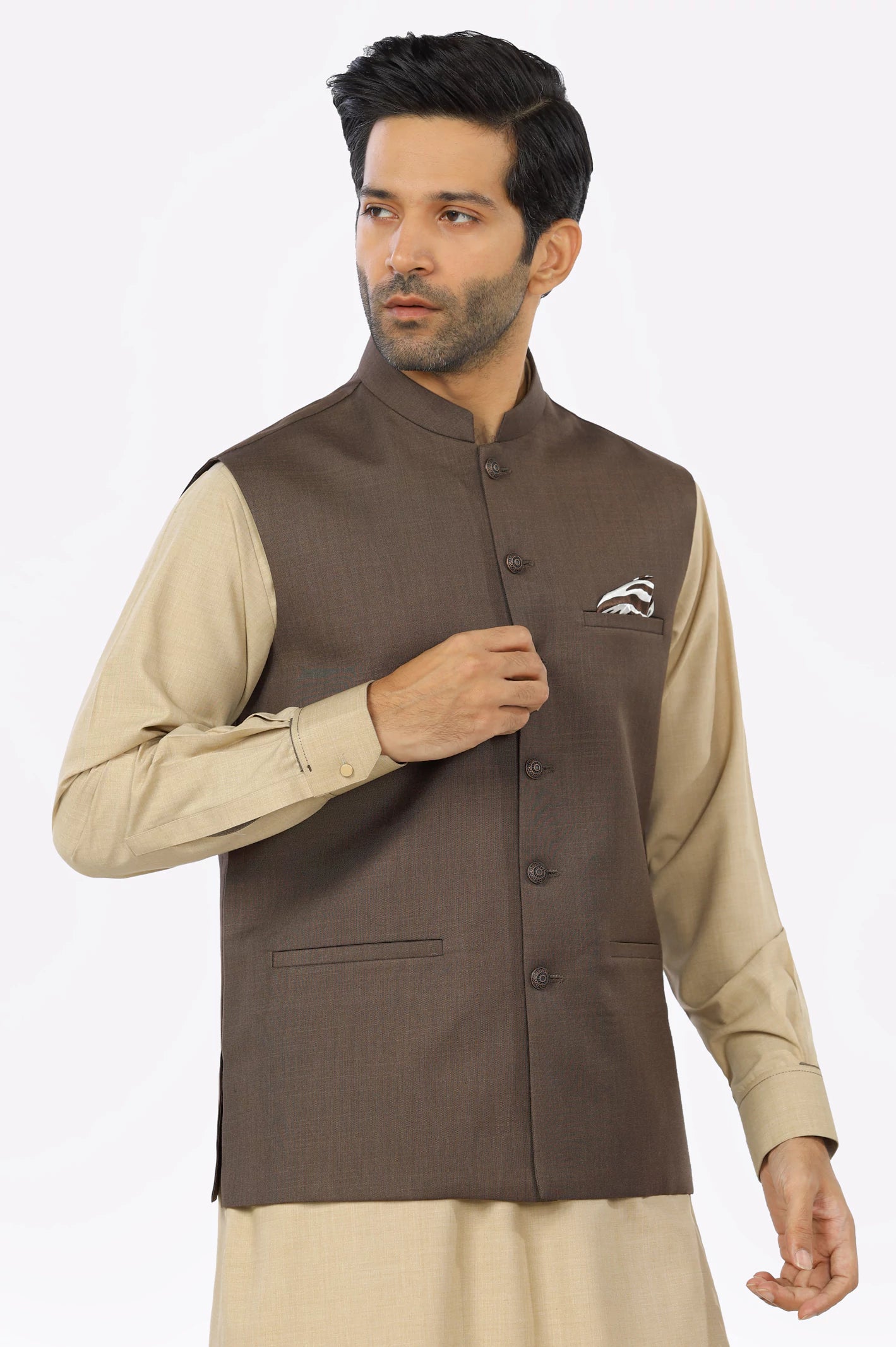 Dark Brown Waistcoat From Diners