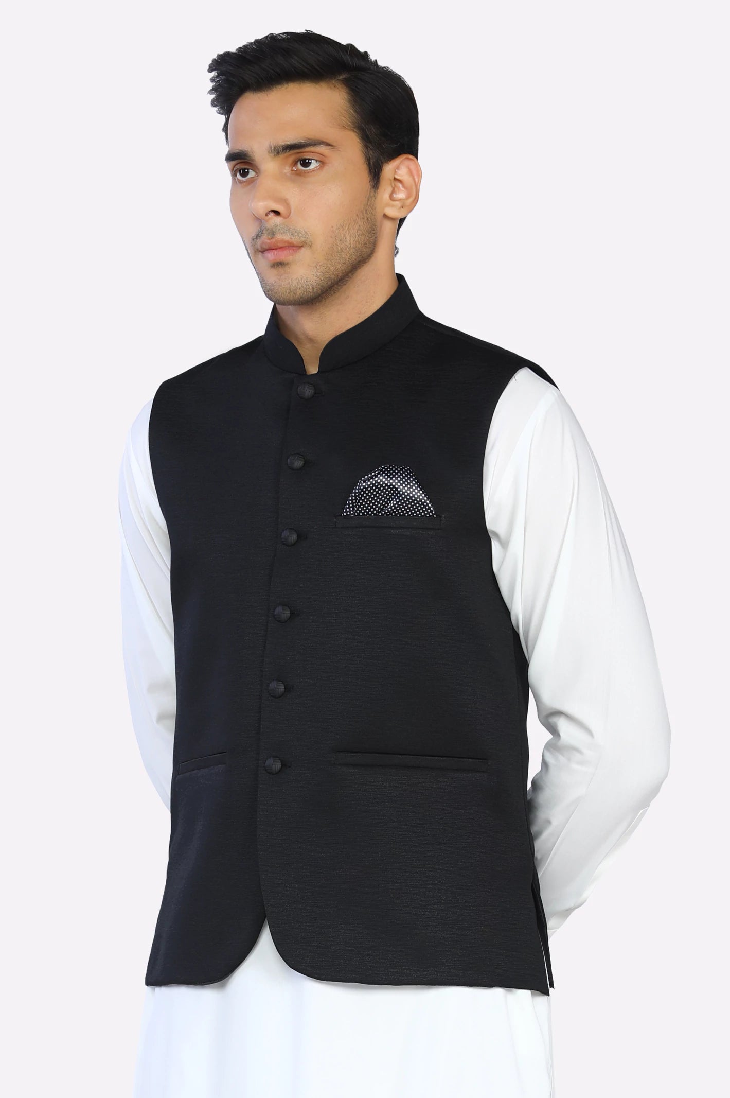 Men Formal Black Waistcoat