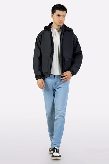 Men’s Black Detachable Hoodie