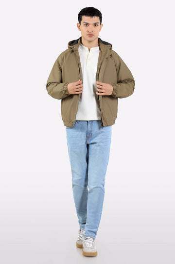 Men’s Brown Detachable Hoodie