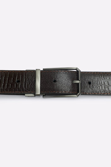 Dark Brown Reversible Men's Belt