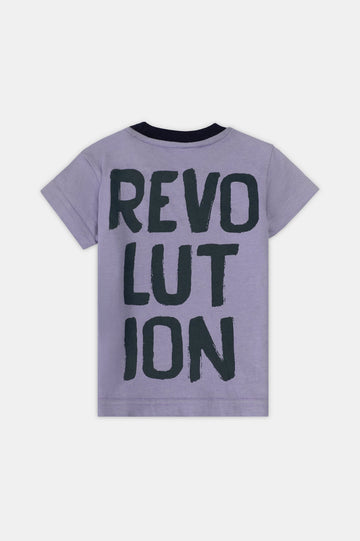 Boys Purple Statement T-Shirt