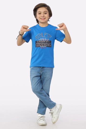 Royal Blue Graphic Printed T-Shirt