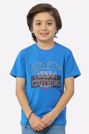 Royal Blue Graphic Printed T-Shirt